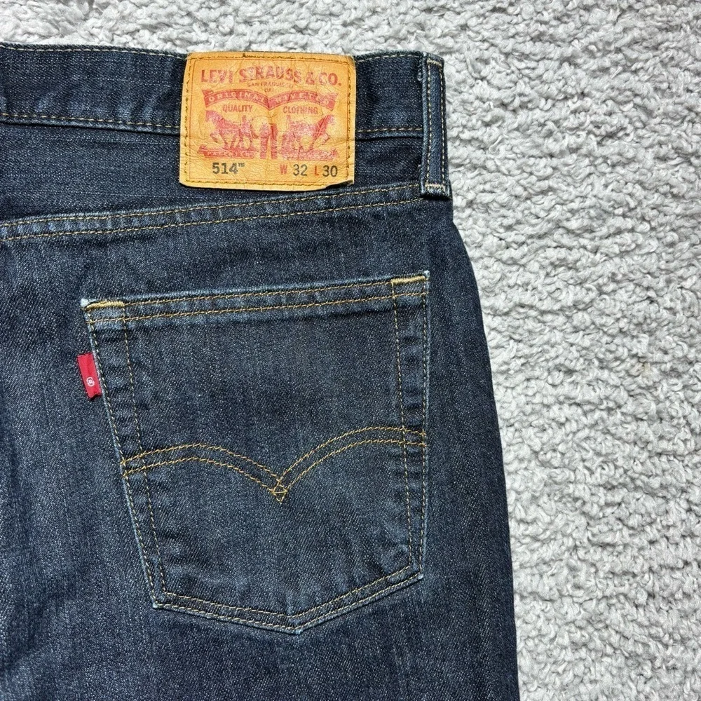 Levi's Jeans Mens 32 x 30 514 Dark Wash Straight Classic Cotton Denim Everyday
